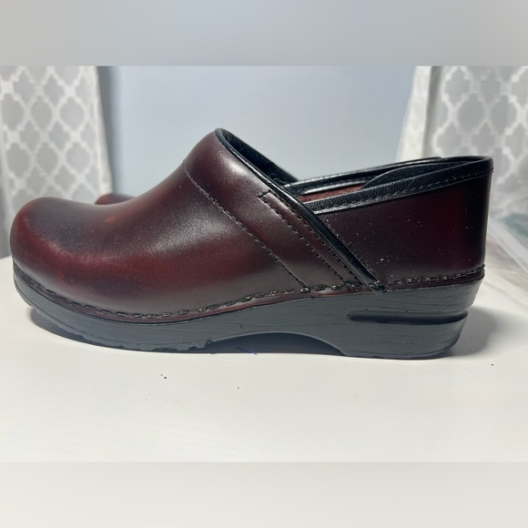 Dansko Mules in Burgundy and Black - Picture 5 of 9